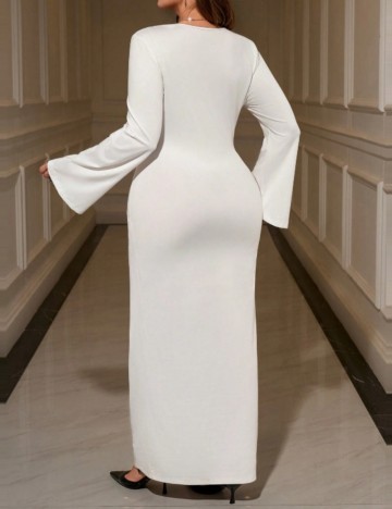 Rochie maxi Shein Curve+, alb