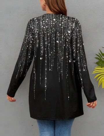 Cardigan Shein Curve+, mix culori