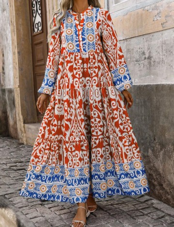 Rochie maxi Shein, mix culori