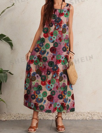 Rochie maxi Emery Rose by Shein, mix culori