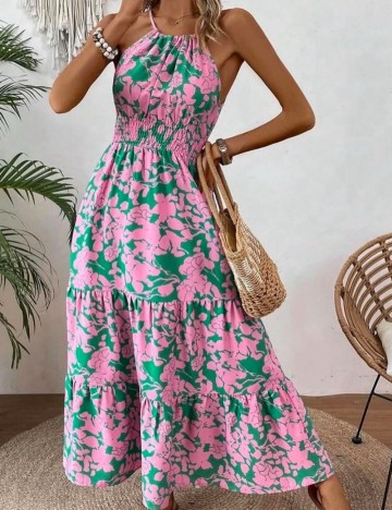 Rochie maxi Shein, mix culori