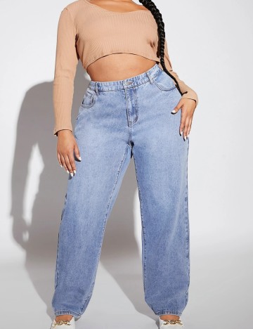 Jeans Shein Curve+, albastru
