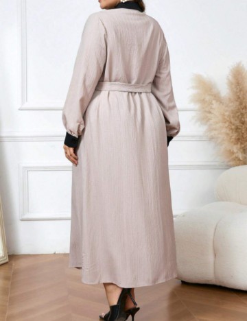 Rochie midi Shein Curve+, bej