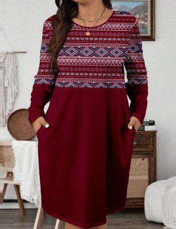 Rochie mini Shein Curve+, mix culori