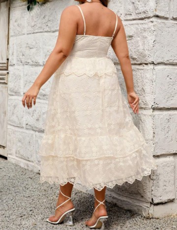 Rochie midi Shein Curve+, crem