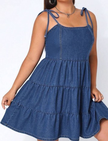Rochie de blugi Shein Curve+, albastru