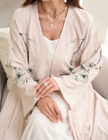 Cardigan lung Shein, bej