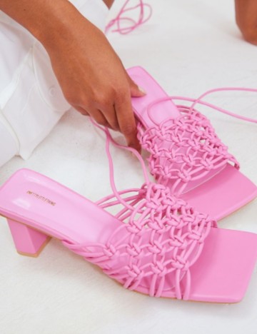 Sandale Cu Toc PRETTYLITTLETHING, roz