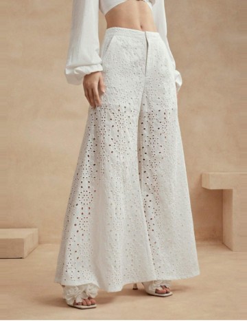 Pantaloni Shein, alb