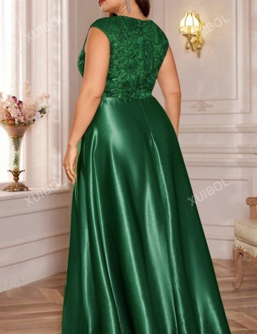 Rochie maxi Shein Curve+, verde