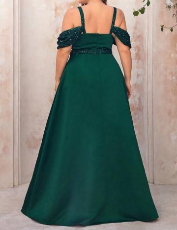 Rochie de ocazie Shein Curve+, verde