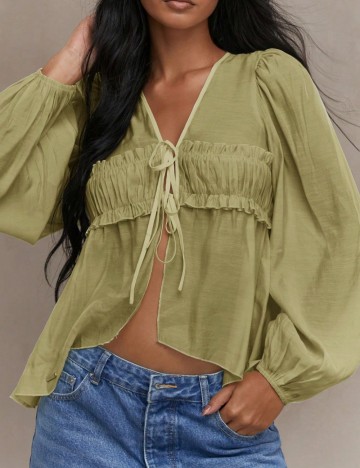 Cămașă Missguided, verde