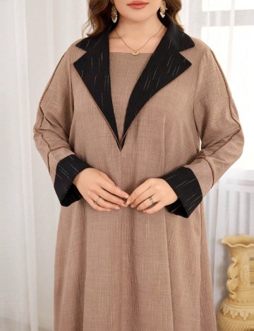 Rochie maxi Shein Curve+, bej