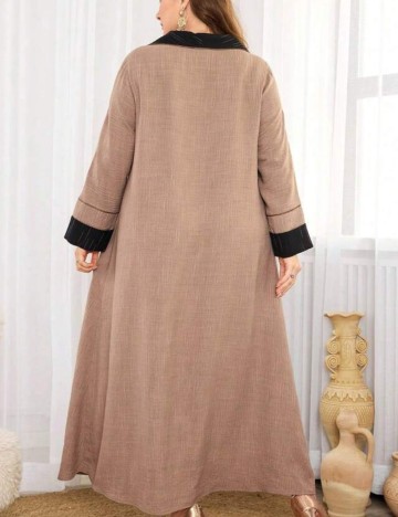 Rochie maxi Shein Curve+, bej