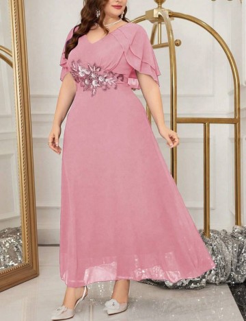 Rochie de ocazie Shein Curve+, roz