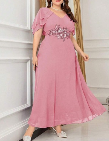 Rochie de ocazie Shein Curve+, roz