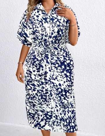 Rochie midi Shein Curve+, mix culori