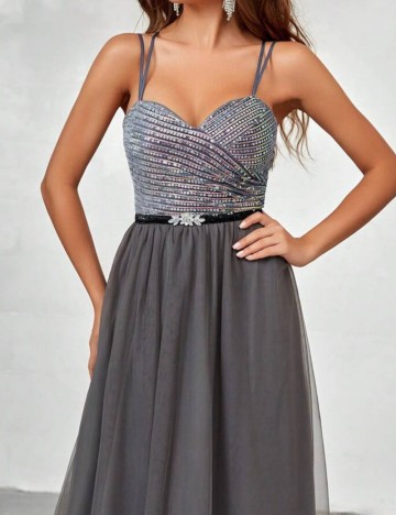 Rochie de ocazie SHEIN Belle, gri