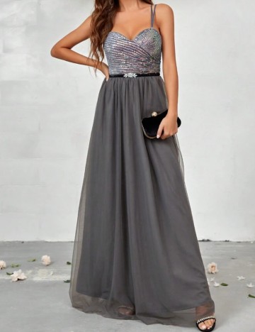 Rochie de ocazie SHEIN Belle, gri