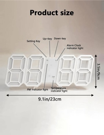 Ceas electronic Shein, alb