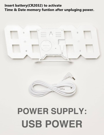 Ceas electronic Shein, alb