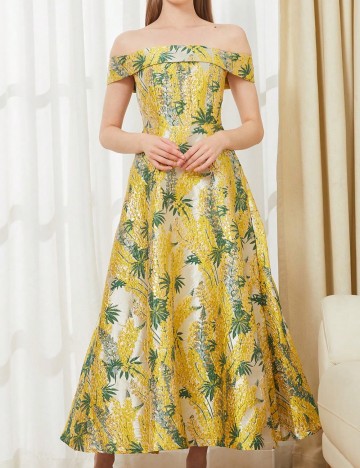Rochie midi Shein, mix culori