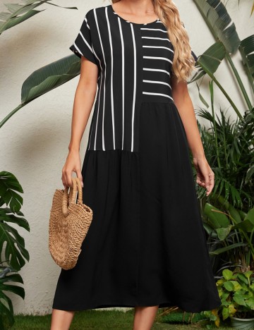 Rochie midi Emery Rose by Shein, negru