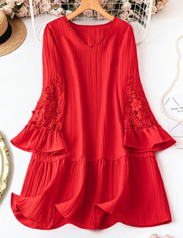 Rochie mini Shein Curve+, roșu