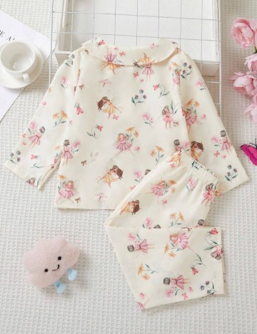 Compleu pijamale Shein, crem