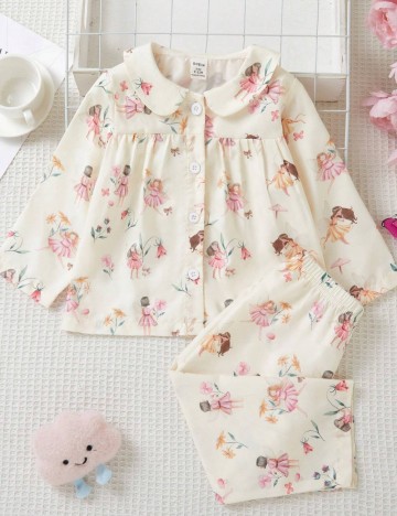 Compleu pijamale Shein, crem