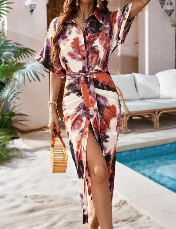 Rochie midi Shein, mix culori
