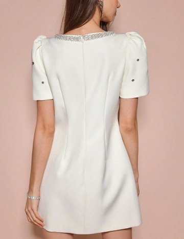 Rochie de ocazie Shein, crem