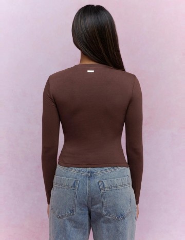 Bluză Missguided by Shein, maro