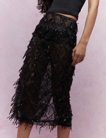 Fustă midi Missguided by Shein, negru