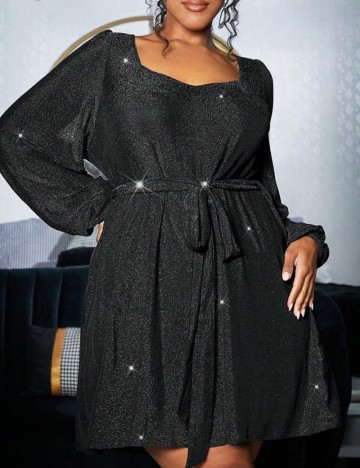 Rochie mini Shein Curve+, negru