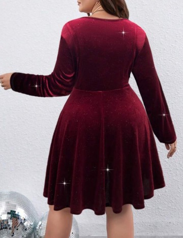 Rochie mini Shein Curve+, vișiniu