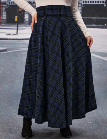 Fustă maxi Shein Curve+, mix culori