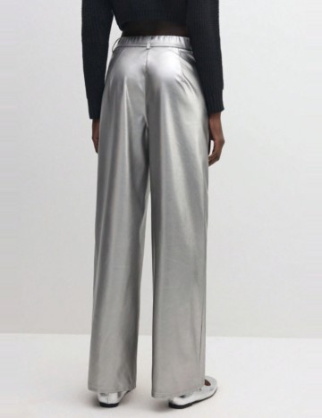 Pantaloni Shein, argintiu
