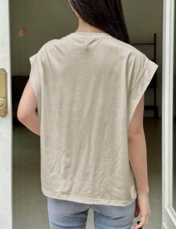 Tricou DAZY by Shein, bej