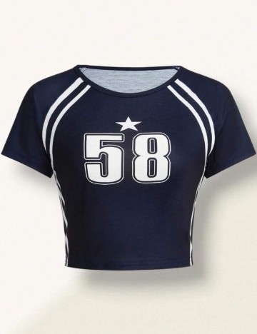 Top Shein, albastru