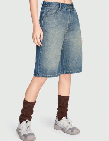 Pantaloni scurți Shein, albastru