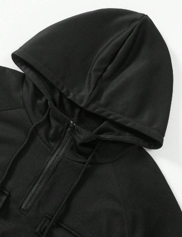 Hanorac MANFINITY by Shein, negru
