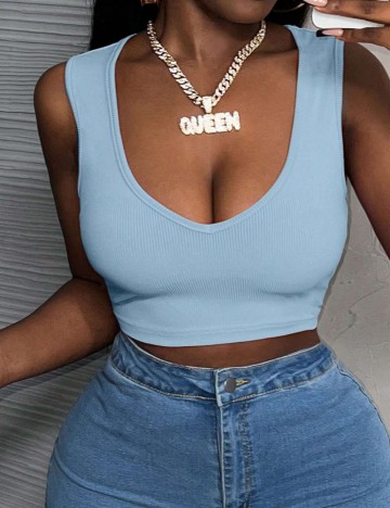 Top Shein, albastru