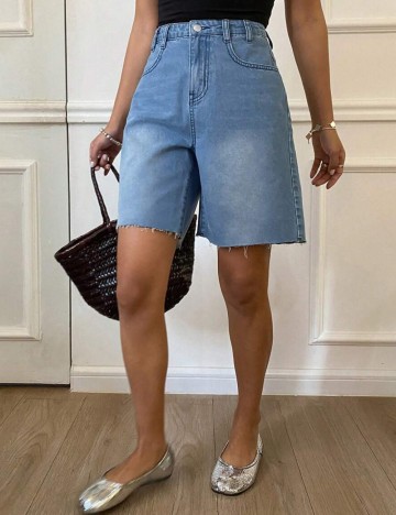 Pantaloni scurți de blugi DAZY by Shein, albastru