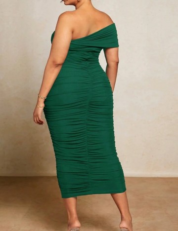 Rochie midi Shein Curve+, verde