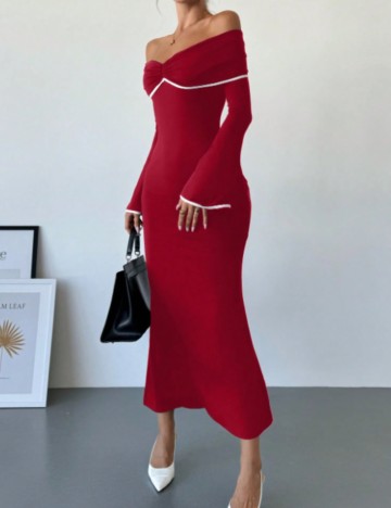 Rochie maxi Shein, vișiniu