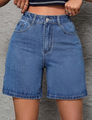 Pantaloni scurți de blugi Shein, albastru