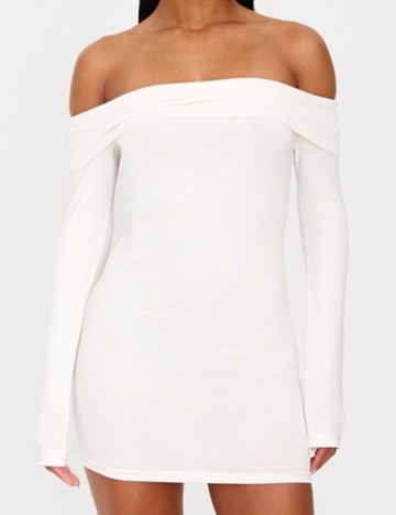 Rochie mini PRETTYLITTLETHING, crem