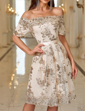 Rochie mini Shein, crem