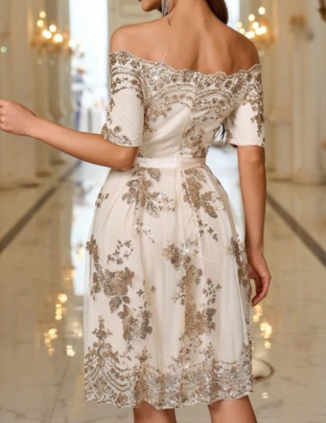 Rochie mini Shein, crem